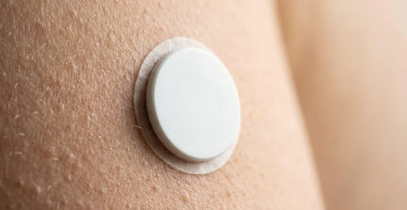 Capteur de mesure du glucose en continu sur bras représentant la surveillance métabolique moderne