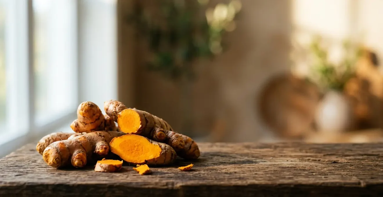 Concept visuel représentant le curcuma et ses bienfaits pour les articulations