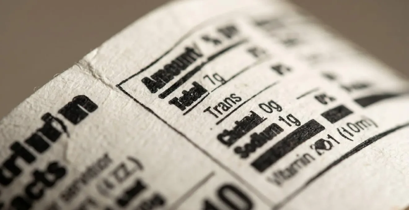 Gros plan sur une étiquette nutritionnelle montrant la ligne des acides gras saturés