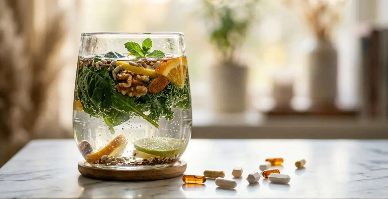 Représentation symbolique de l'énergie cellulaire et de la micronutrition contre la fatigue chronique