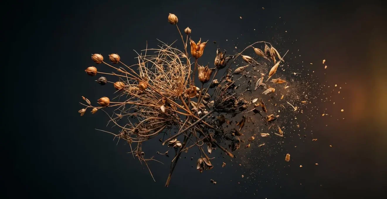 Visualisation abstraite évoquant la fragilité moléculaire des acides gras oméga-3 face à la chaleur